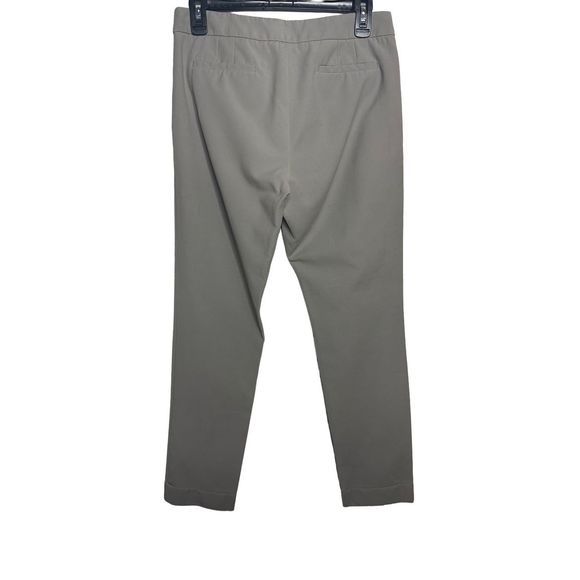 Armani Collezioni Khaki Dress Pants Tapered Cuffed Pants Flat Front Sz 4 Women's - Picture 2 of 6